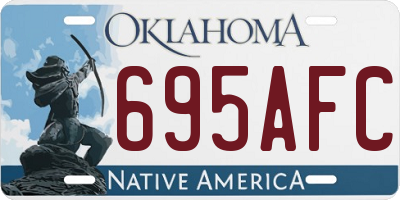 OK license plate 695AFC