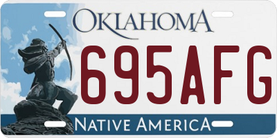 OK license plate 695AFG