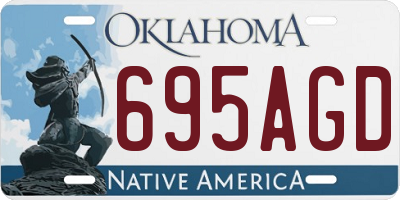 OK license plate 695AGD