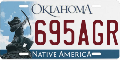 OK license plate 695AGR