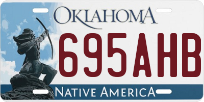 OK license plate 695AHB