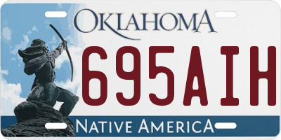 OK license plate 695AIH