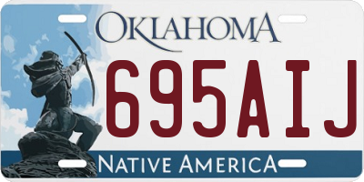 OK license plate 695AIJ