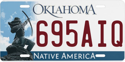 OK license plate 695AIQ