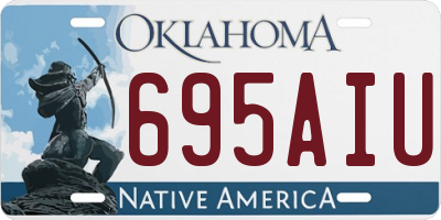 OK license plate 695AIU