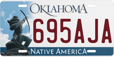OK license plate 695AJA