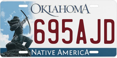 OK license plate 695AJD
