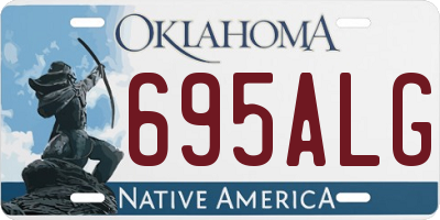 OK license plate 695ALG