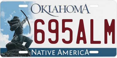 OK license plate 695ALM