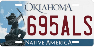 OK license plate 695ALS