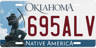 OK license plate 695ALV
