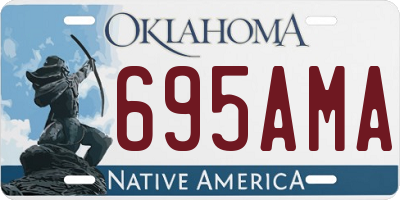 OK license plate 695AMA