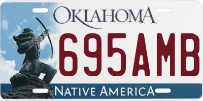 OK license plate 695AMB