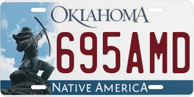 OK license plate 695AMD