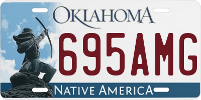 OK license plate 695AMG