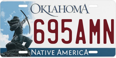 OK license plate 695AMN