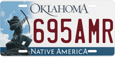 OK license plate 695AMR