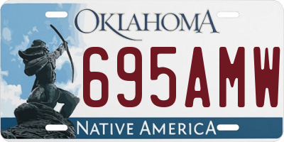 OK license plate 695AMW
