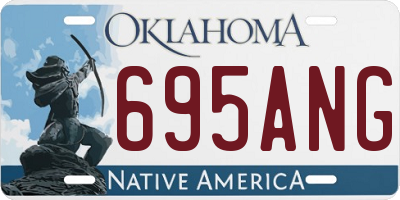 OK license plate 695ANG