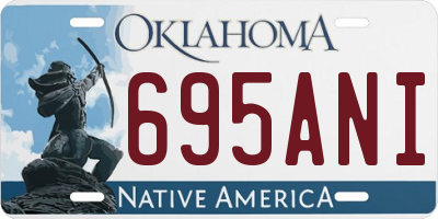 OK license plate 695ANI