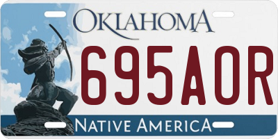 OK license plate 695AOR