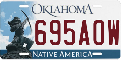 OK license plate 695AOW