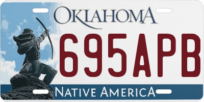 OK license plate 695APB