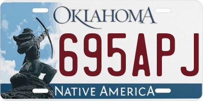 OK license plate 695APJ