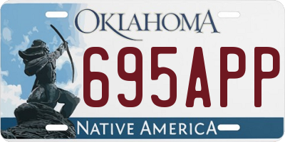 OK license plate 695APP
