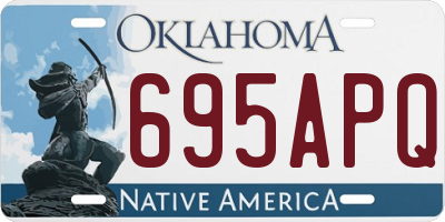 OK license plate 695APQ