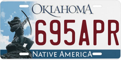 OK license plate 695APR