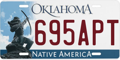 OK license plate 695APT
