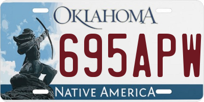 OK license plate 695APW