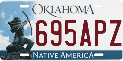 OK license plate 695APZ