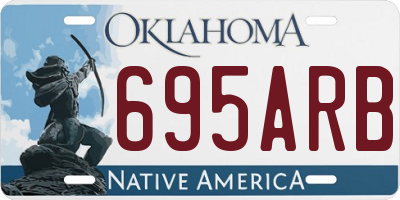 OK license plate 695ARB