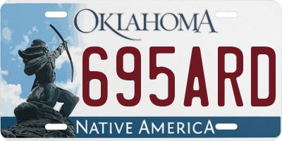 OK license plate 695ARD