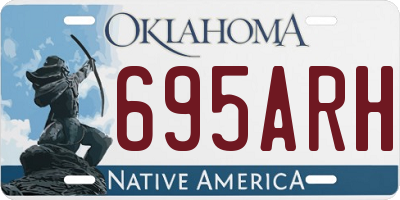 OK license plate 695ARH