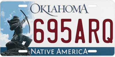OK license plate 695ARQ