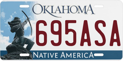 OK license plate 695ASA