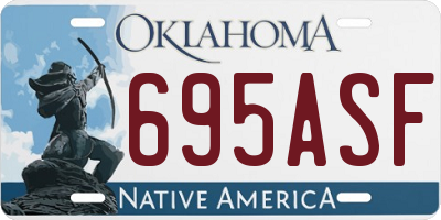 OK license plate 695ASF