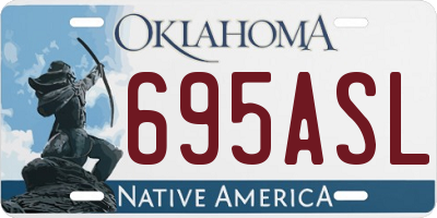 OK license plate 695ASL