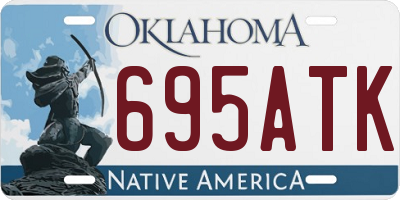 OK license plate 695ATK