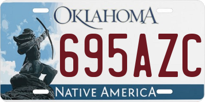 OK license plate 695AZC