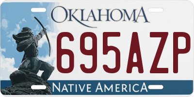 OK license plate 695AZP