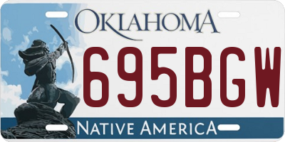 OK license plate 695BGW