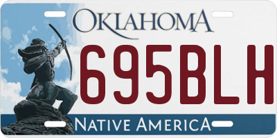 OK license plate 695BLH