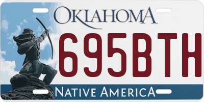 OK license plate 695BTH