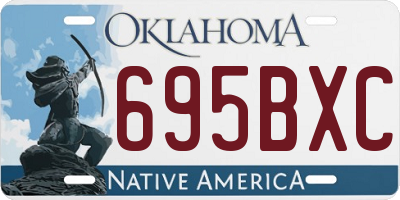 OK license plate 695BXC