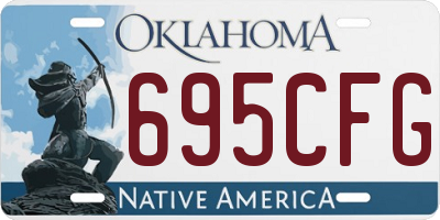 OK license plate 695CFG