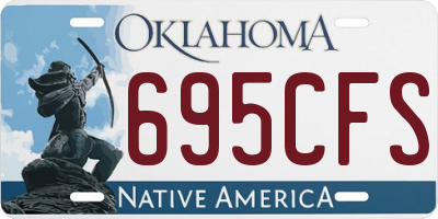 OK license plate 695CFS